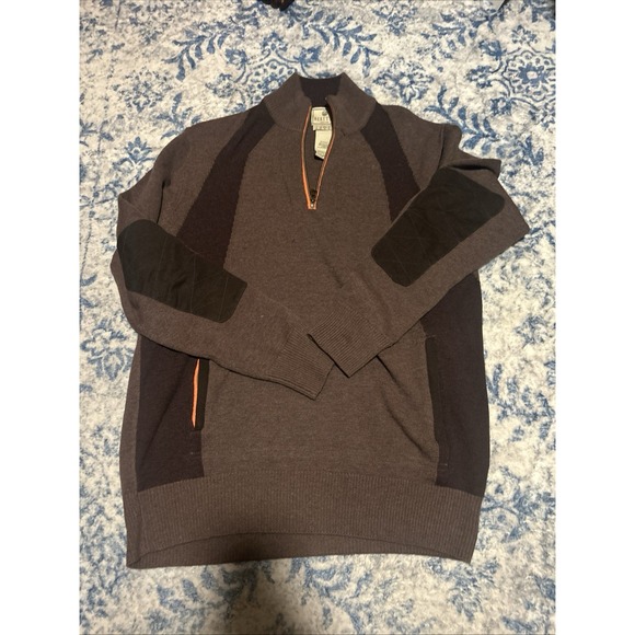 beretta Other - Beretta Sweater Mens XL Brown Wool Blend 1/4 Zip Dryarn Mock Neck Outdoor Hiking